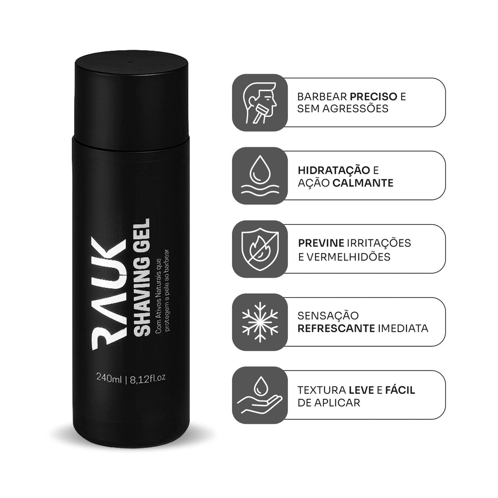 Gel para Barbear Shaving Gel Rauk - 240ml