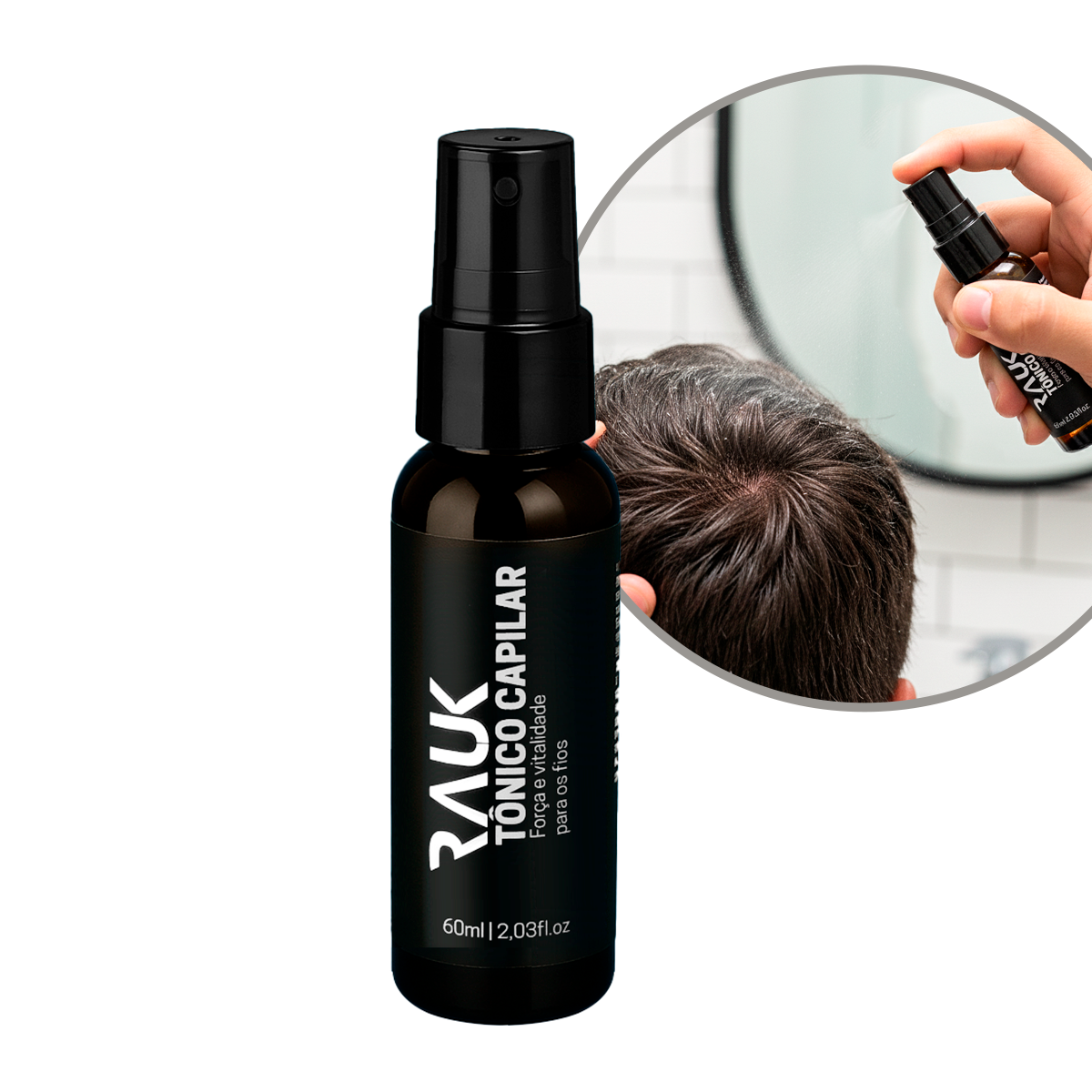 Tônico Fortalecedor para Barba e Cabelo Rauk - 60ml