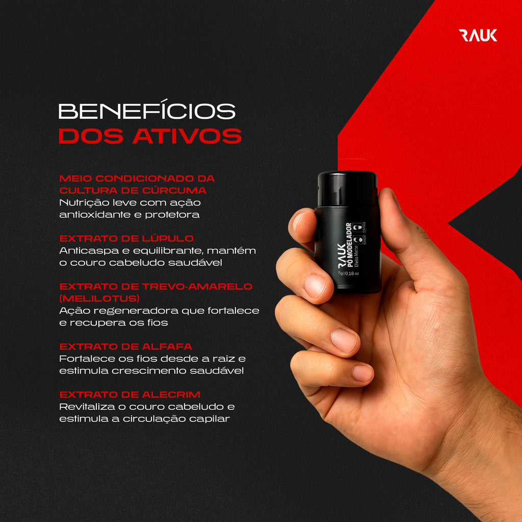 Pó Modelador para Cabelos Rauk - 5g