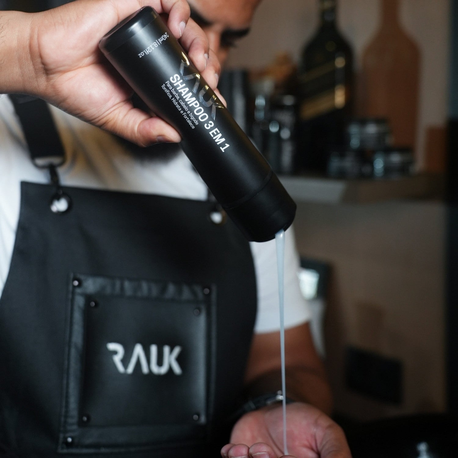 Shampoo 3x1 para Barba, Cabelo e Bigode Rauk - 240ml