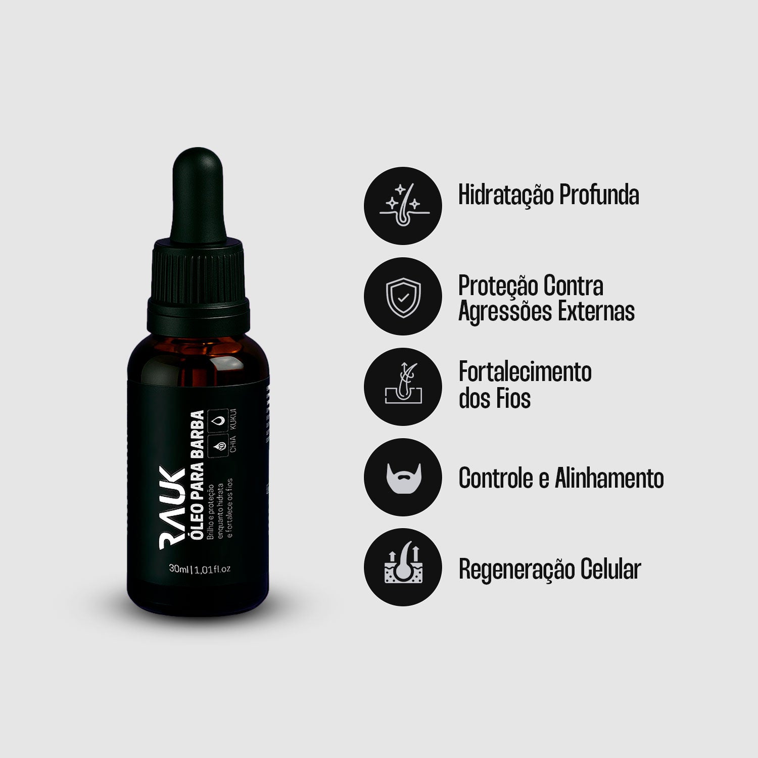 Óleo para Barba Rauk - 30ml